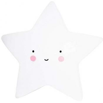 A Little Lovely Company LTSW053 - Lámpara en forma de estrella, Blanco