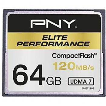 PNY CF Elite Performance 64GB CompactFlash memoria flash - Tarjeta de memoria