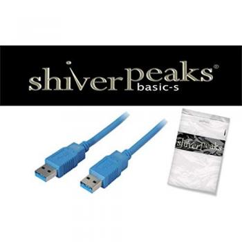 Cable USB 3.0 Shiverpeaks BASIC-S, conector A - conector A, azul, 3 metros
