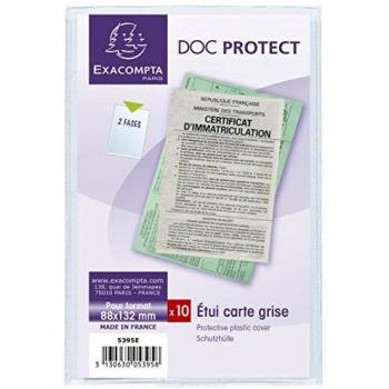 Exacompta 5395E - Funda PVC con 2 vistas para documentos, Paquete de 10