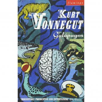 Libro de bolsillo Galápagos de Kurt Vonnegut en color blanco