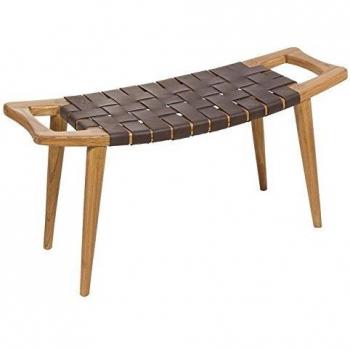 Santiago Pons Banqueta Sawyer Oscura De Madera De MindiNogal100x35x45 cm