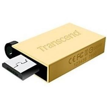 Transcend JF380G - 32GB OTG Conector Dual: USB 2.0. + microUSB, Metálico Dorado