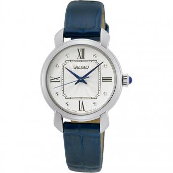Seiko Ladies SUR497P2 - Reloj de mujer con correa de piel azul