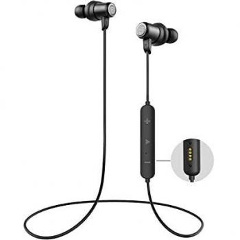 Auriculares Bluetooth 4.1 Inalámbricos Magnéticos SoundPEATS In-ear Cascos Deportivos con Mic, Sonido de Alta Fidelidad, Resistente al Agua IPX6, Tecnología APTX, Max Duración de 8 Horas, Ajuste Cómodo