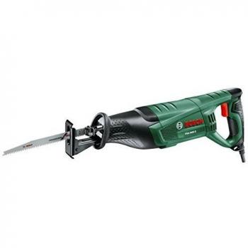 Bosch PSA 900 E - Sierra sable de 900 W con cable, incluye una hoja para madera S 2345 X y una para madera y metal S 3456 XF, sistema SDS y empuñadura antivibraciones SoftGrip, en caja de cartón