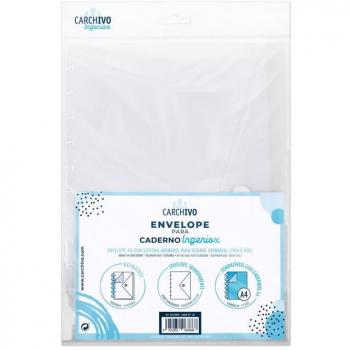 Carpeta Sobre Portadocumentos Ingeniox A4 Polipropileno Transparente con Cierre de Velcro