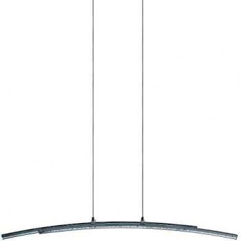 Lámpara Colgante LED Pertini Cromo 20W Luz Cálida Integrada para Comedor y Sala de Estar