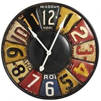 Reloj de pared retro de metal Aubry Gaspard