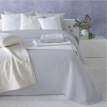 Colcha algodón jacquard reversible Nagore gris