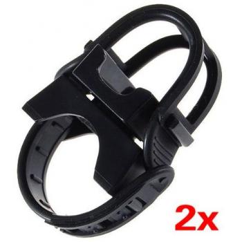 Sonline 2 x Abrazadera Soporte para Linterna Laser de Bicicleta Giro de Grado 360