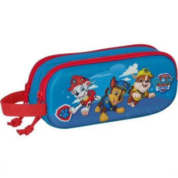 Estuche Escolar Paw Patrol 3D con Doble Compartimento - Safta 21x8x6 cm