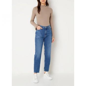 Calvin Klein Women's Elevated High-Waisted Washed Straight Jeans, Light Blue, Size W25