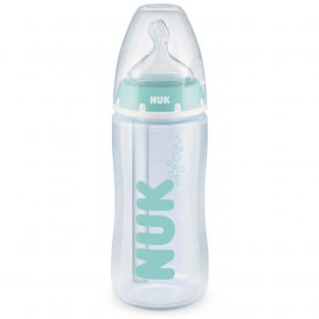 Nuk First Choice+ Botella anticólico profesional 0-6 meses, Control de temperatura, 300 ml