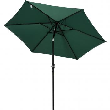 Sombrilla Outsunny Reclinable con Manivela 270x235 cm - Verde