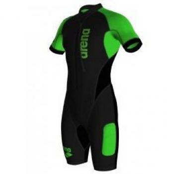 Arena - Bañador para Hombre, Color Negro y Verde Fluorescente, Large, Negro