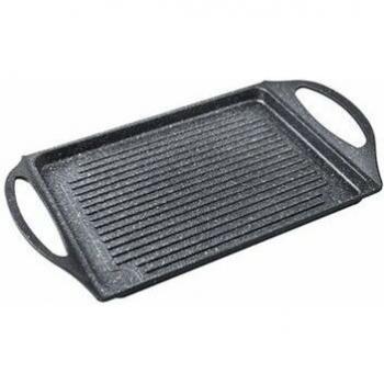 Plancha de Aluminio Fundido con Acabado en Piedra Rayada 38x28 cm