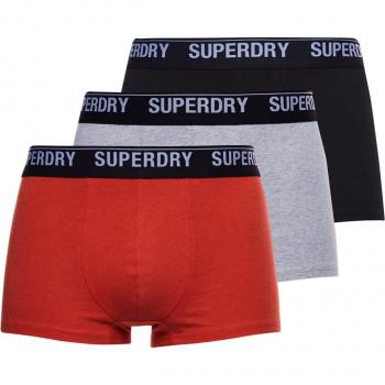 Superdry Men's Organic Cotton Multi-Color Boxer Briefs Pack of 3 (S)