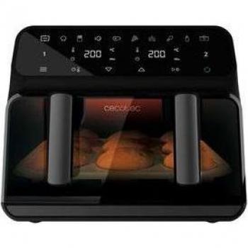 Freidora de aire Cecotec Cecofry Advance 9000 Window, 2200W, capacidad de 9L, con 2 cubetas independientes y ventana, color negro