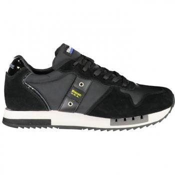 Blauer Chic Black Lace-up Sneakers with Contrast Detail - EU44/US11