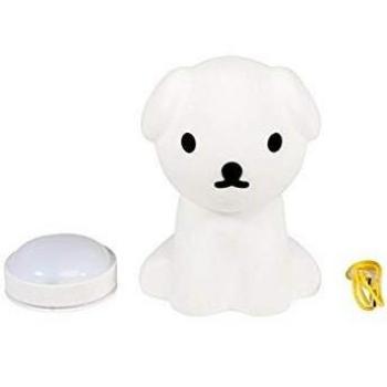 Lampe snuffy chien 30 cm first light blanc mr maria