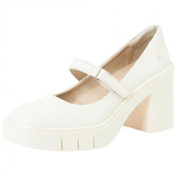 Merceditas Berna de mujer - Zapatos de piel Nappa Cream, altura tacón 9cm, con velcro, casual