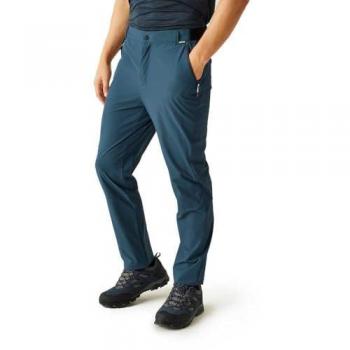 Regatta Men's Lightweight Water-Repellent Packaway Travel Trousers Moonlight Denim Size 36 R