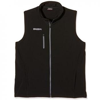 Kappa Milia - Chaleco deportivo para hombre, color negro, talla XXXL