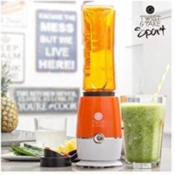 Appetitissime Twist & Take Sport Batidora de Vaso con Accesorios, 180 W, Plástico, Blanco