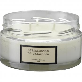 Cerería Mollá Boutique - Vela en tarro redondo, 3 mechas, cera vegetal premium, aroma a Bergamotto di Calabria