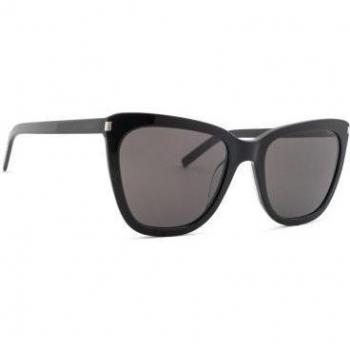 Saint Laurent SL 548 Slim Sunglasses, Female, Black, Size: 55 MM