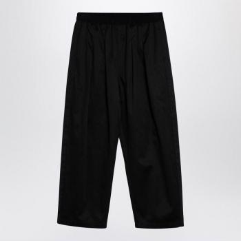 Maison Margiela Men's Cotton Wide Trousers in Black | Size 48 | S30KA0626M35156