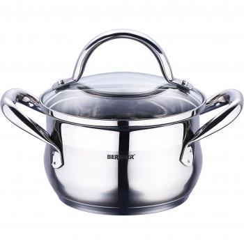 Bergner Gourmet Cacerola, Acero Inoxidable, 20 cm-3,3 L