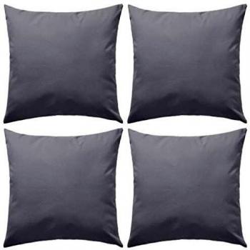 vidaXL 4X Cojines para Exteriores 45x45cm Gris Decoración Casa y Jardin Hogar