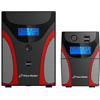 Sistema de Alimentación Ininterrumpida (UPS) PowerWalker VI 650 VA - Línea Interactiva, 2 Salidas AC, 360 W, 50/60 Hz