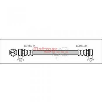 Metzger 4111018 Tubo flexible de frenos