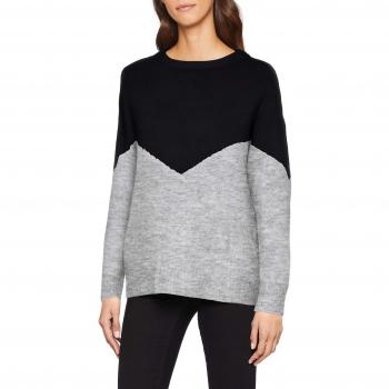 Vero Moda Vmjuta Ginger LS O-Neck Blouse Acc, suéter para Mujer, Negro