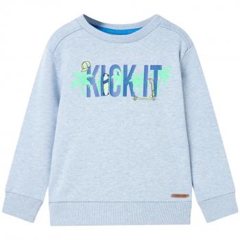 Sudadera infantil azul suave mélange 104
