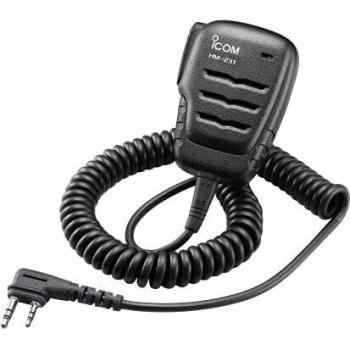 HM-231 Micrófono altavoz impermeable original ICOM para IC-A25NE, IC-A25CE