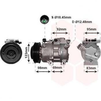 Compresor de aire acondicionado VAN WEZEL 8200K239