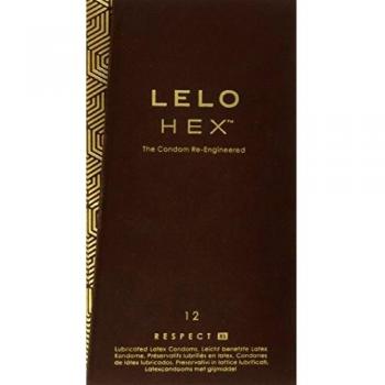 LELO HEX Respect, XL Size, Luxury Condoms with Unique Hexagonal Structure, Thin Yet Strong Latex Condom, Lubricated