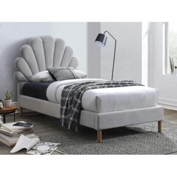 Cama Infantil de 90 x 190 cm - Terciopelo Gris Claro - Moana