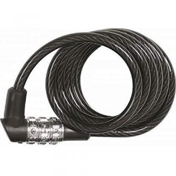Abus 3506C/180 Black Spiral Cable Lock with Combination, 1800 mm Length, 6 mm Diameter