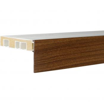 Er Aufklipsblende parasol para cortinas carril 5 cm nogal