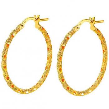 Pendientes de Oro para Mujer Time Road Au00004 con Acabado Brillante