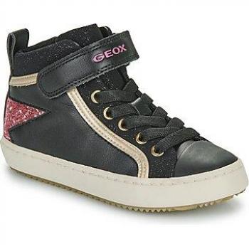 Geox - Zapatillas Kalispera de niña tipo casco altas con cierre adherente y elásticos en color negro