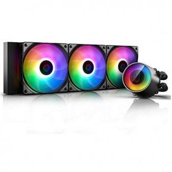 Deepcool Castle 360 Rgb V2 Sistema de refrigeración Anti-Leak Radiador de 360 mm Disipador de líquido Rgb Rainbow Addressable 5V Add Rgb 3-Pin Compatible Intel 115X/2066 y Amd Tr4/Am4