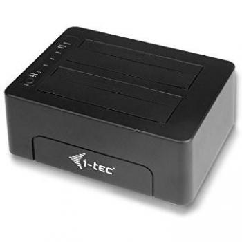 i-tec USB 3.0 HDD Base Dual para 6,4 cm y 8,9 cm 3,5 SATA HDD SSD, con función de clonación y Externo Adaptador de Red