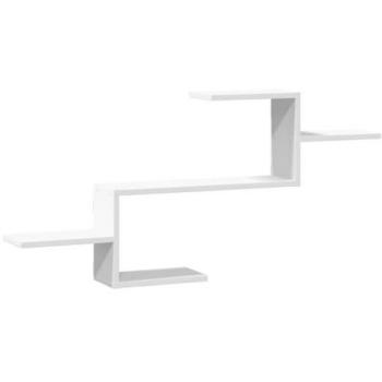 Estante de pared de madera de ingeniería blanco 104x15x49 cm, estante flotante, estante flotante de pared, estante de exhibición de pared
