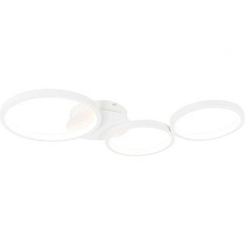 Plafón LED regulable 3 estados diseño blanco - PANDE, Aluminio/Plástico/Acero, Max. 1 x 30 Watt